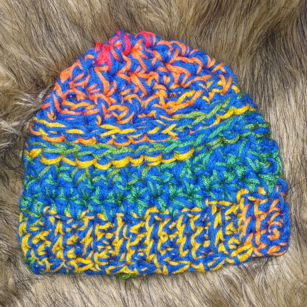 Colorful Crochet For Baby Osfm 0-6 Months Beanie